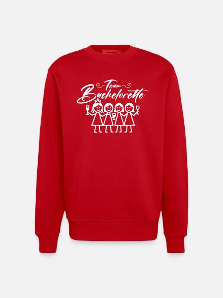 Bachelorette Team Mädels - Heavyweight Oversized Organic Crew Neck Made in EU - Rot