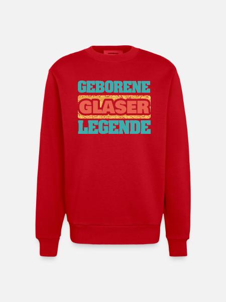 Gift for glaziers - Heavyweight Oversized Organic Crew Neck Made in EU - red