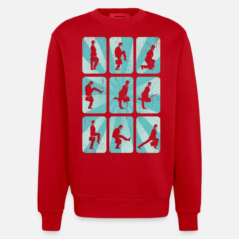 Grafik - Heavyweight Oversized Organic Crew Neck Made in EU - Rot
