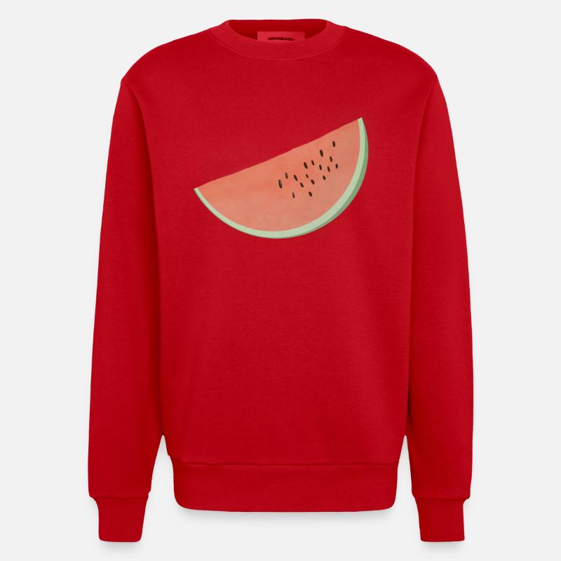 Pastèque - Sweat bio épais oversize fabriqué en UE - rouge