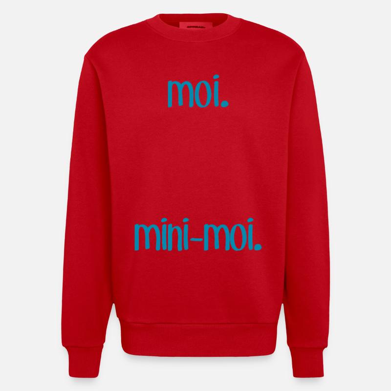 Moi & M-Moi - Sweat bio épais oversize fabriqué en UE - rouge