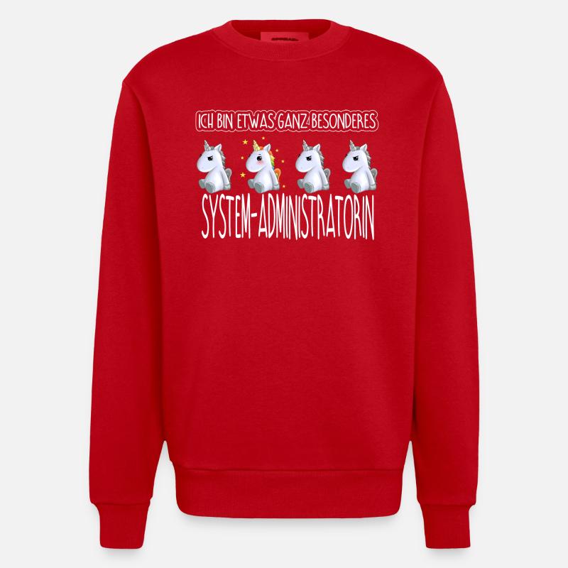 SYSTEM-ADMIN - Toll - Heavyweight Oversized Organic Crew Neck Made in EU - Rot