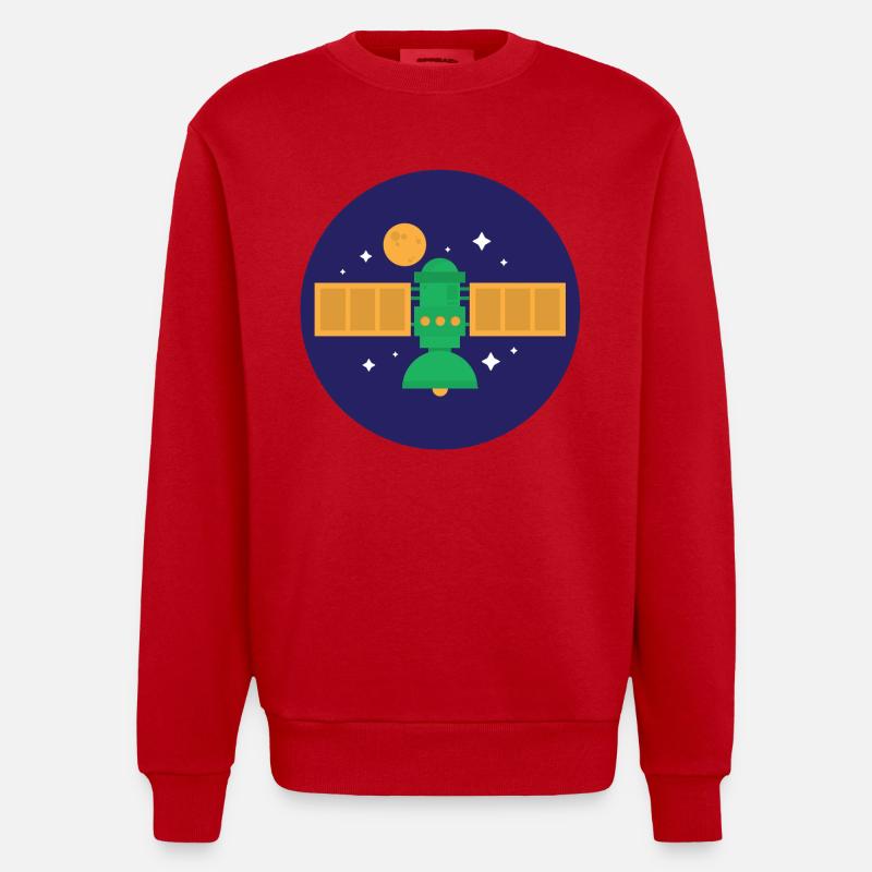 du satellite - Sweat bio épais oversize fabriqué en UE - rouge