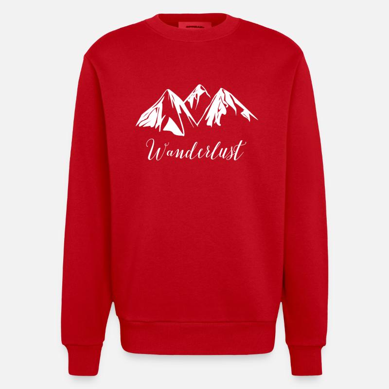 La randonnée - Sweat bio épais oversize fabriqué en UE - rouge