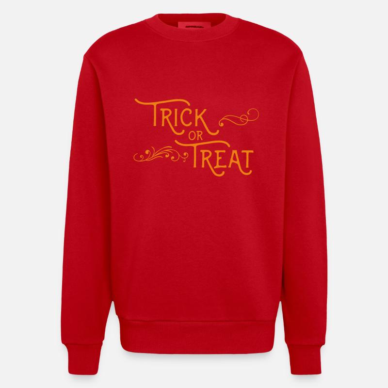 Halloween Süßes oder Saures - Heavyweight Oversized Organic Crew Neck Made in EU - Rot