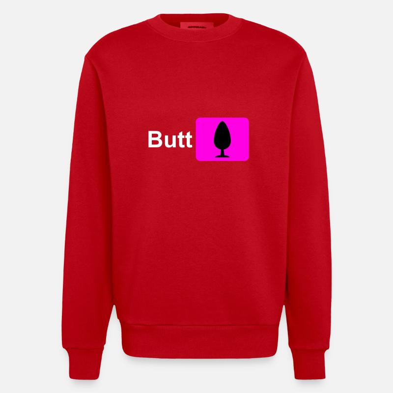 Butt Plug Icône Rose - Sweat bio épais oversize fabriqué en UE - rouge