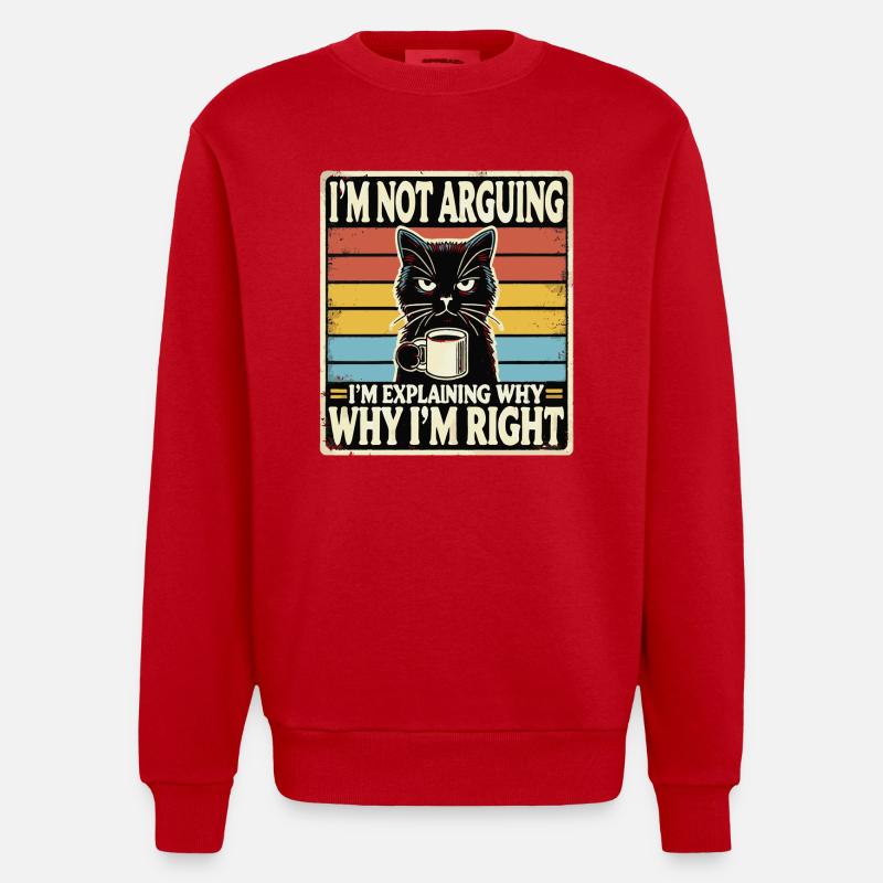 Why I'm Right - Sweat bio épais oversize fabriqué en UE - rouge
