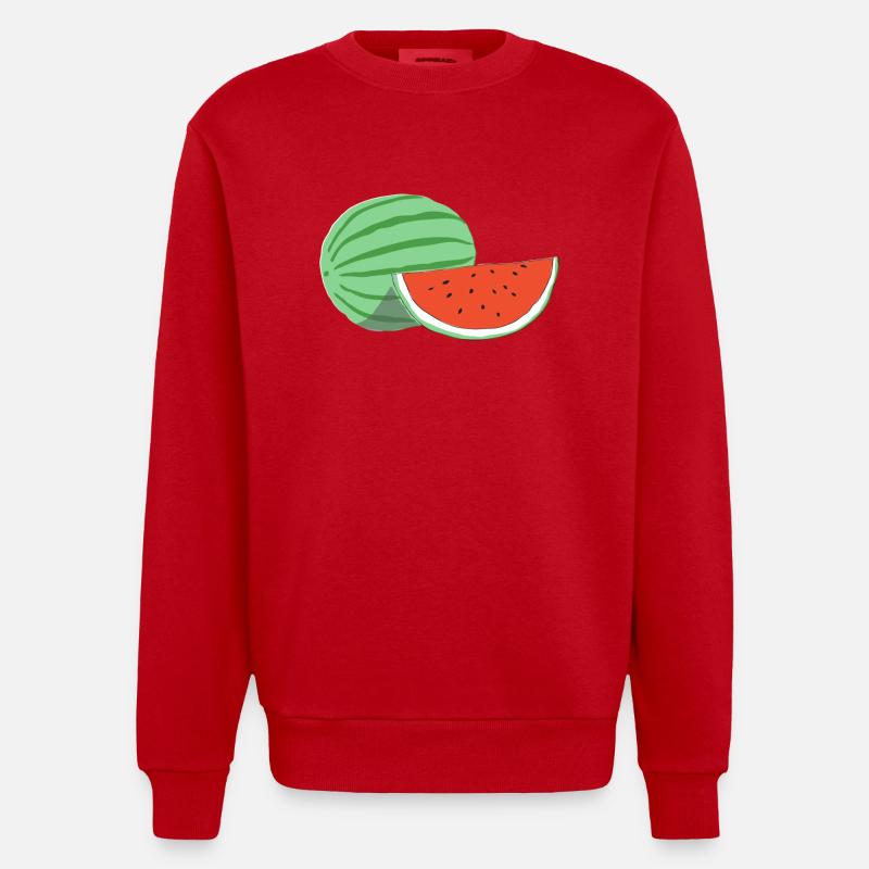 PASTÈQUE - Sweat bio épais oversize fabriqué en UE - rouge