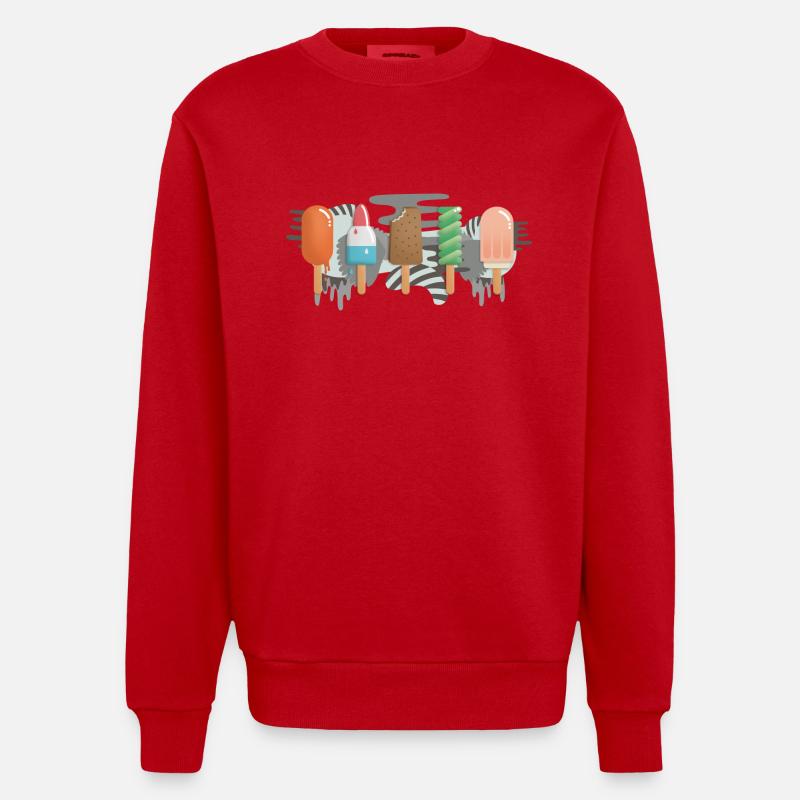 Eis am Stiel - Heavyweight Oversized Organic Crew Neck Made in EU - Rot