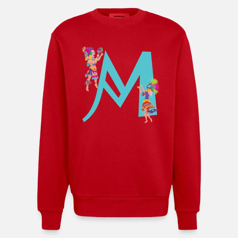 carnaval m - Sweat bio épais oversize fabriqué en UE - rouge