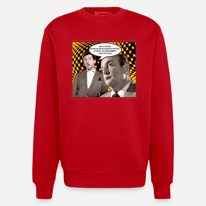 écoute on t'connaît pas - Sweat bio épais oversize fabriqué en UE - rouge