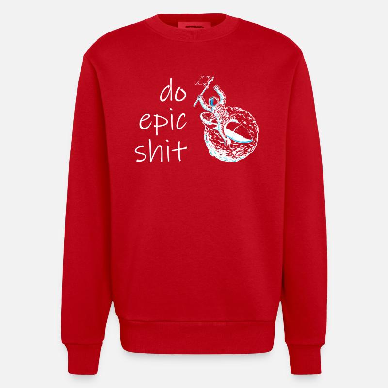 Fusée astronaute Epic Cheer - Sweat bio épais oversize fabriqué en UE - rouge