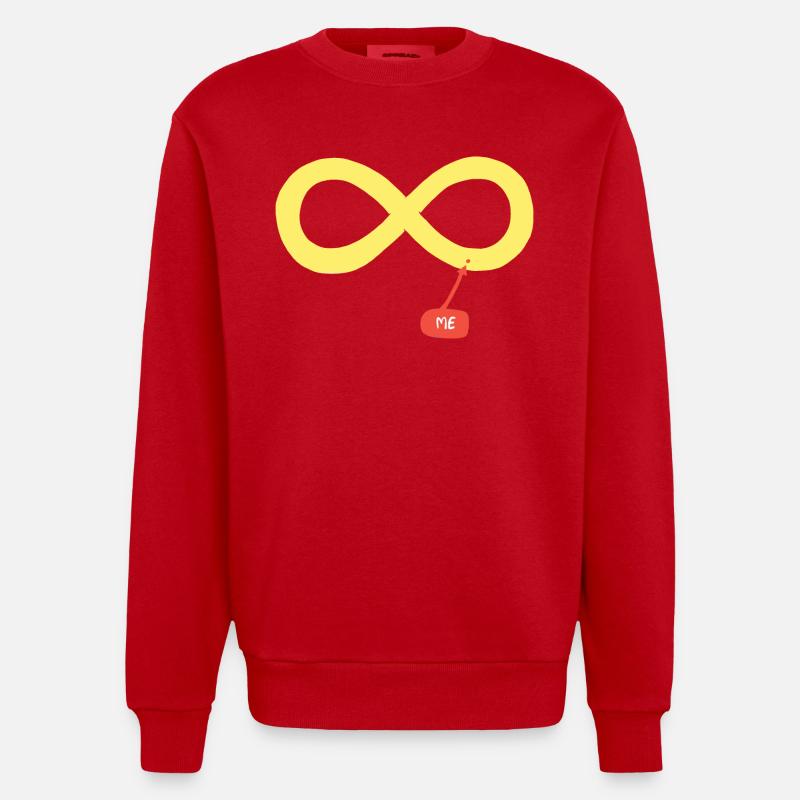 Moi et l'infini - Sweat bio épais oversize fabriqué en UE - rouge