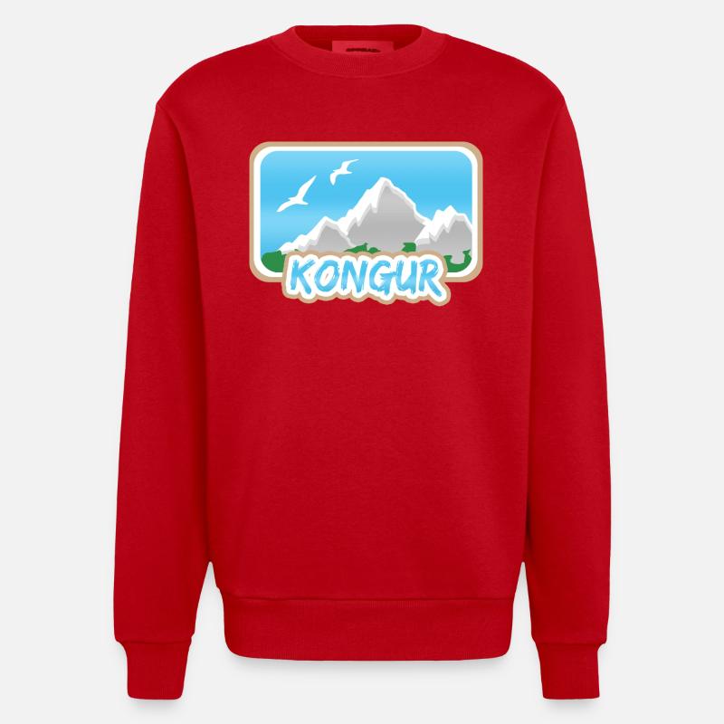 Congur - Sweat bio épais oversize fabriqué en UE - rouge