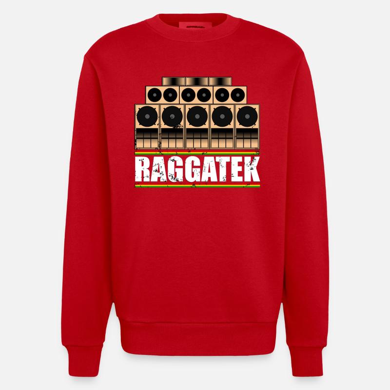 Raggatek - Sweat bio épais oversize fabriqué en UE - rouge