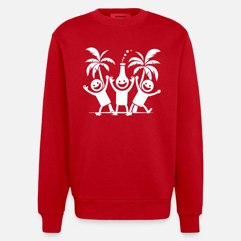 Fête Équipe Vacances - Sweat bio épais oversize fabriqué en UE - rouge