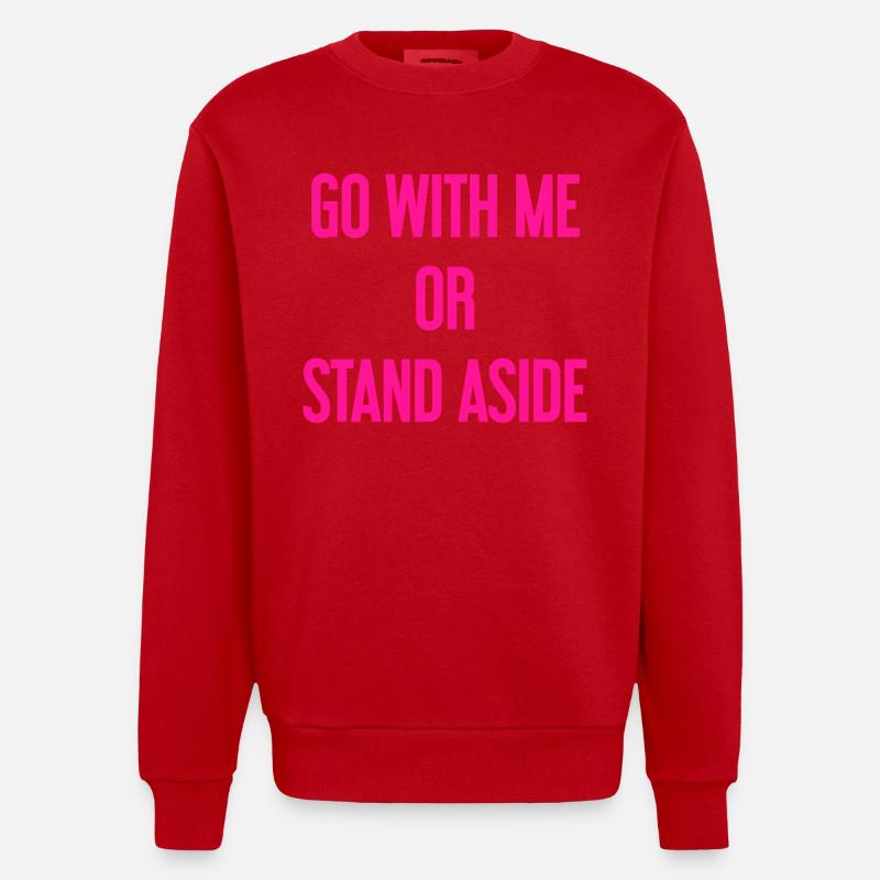 Geh mit oder beiseite - Heavyweight Oversized Organic Crew Neck Made in EU - Rot