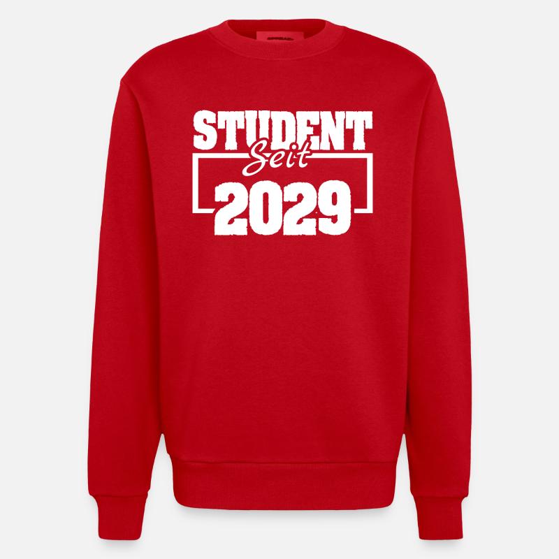 seit 2029 - Heavyweight Oversized Organic Crew Neck Made in EU - Rot
