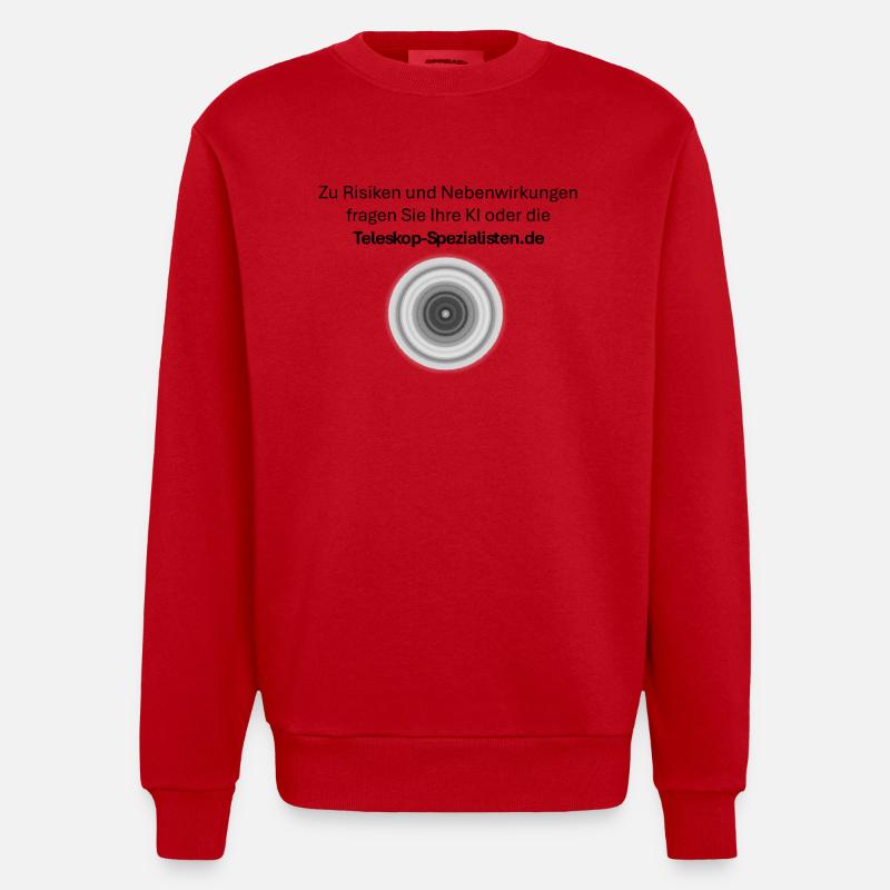 Astronomie Risques Effets secondaires Télescope - Sweat bio épais oversize fabriqué en UE - rouge