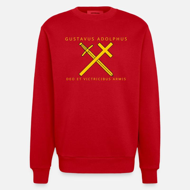 Gustav Adolf - Heavyweight Oversized Organic Crew Neck Made in EU - Rot
