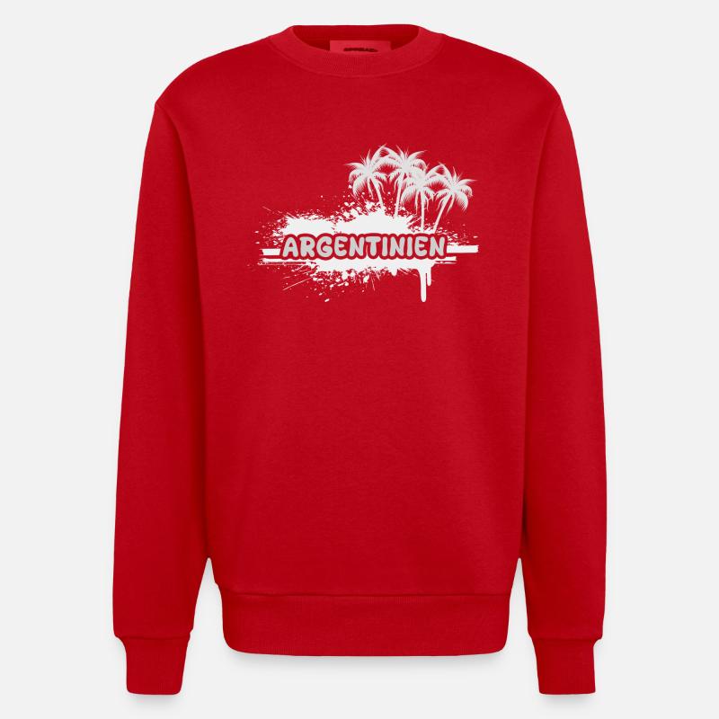 Argentine - Sweat bio épais oversize fabriqué en UE - rouge