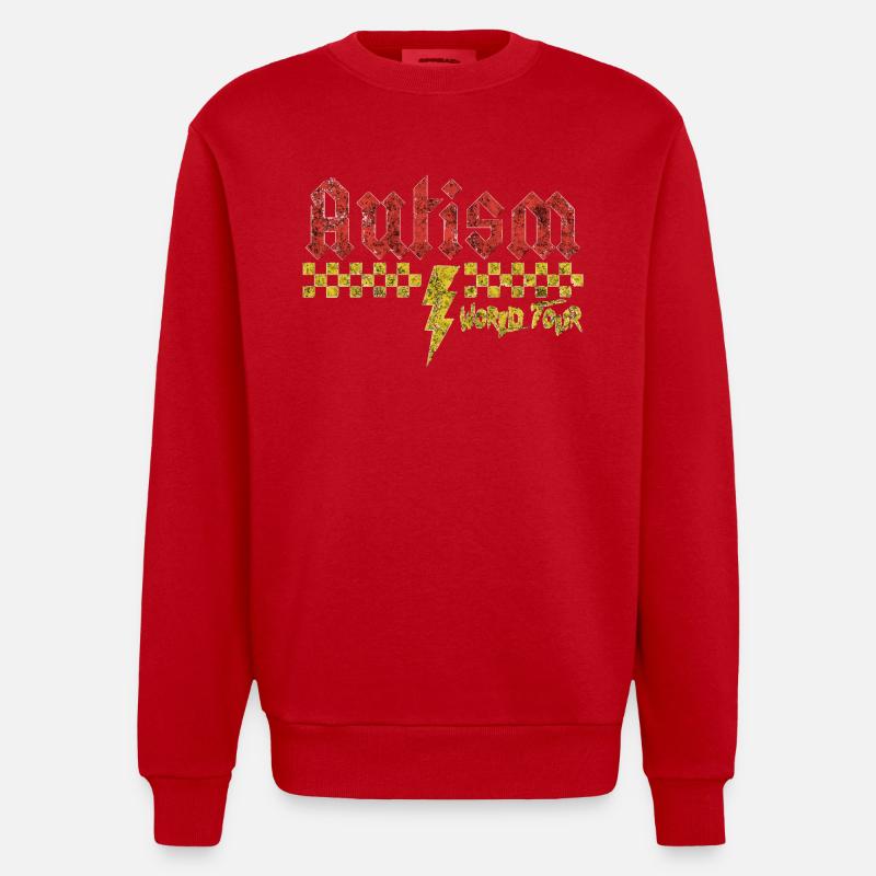 Autismus-Bewusstsein: anders, anders, besser - Heavyweight Oversized Organic Crew Neck Made in EU - Rot