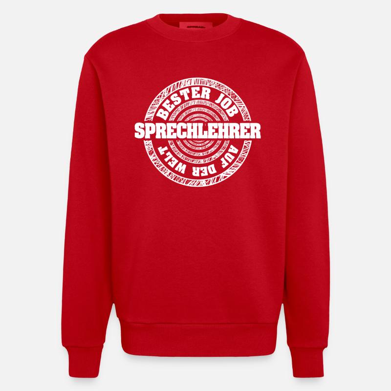 Emploi Professeur de discours - Sweat bio épais oversize fabriqué en UE - rouge