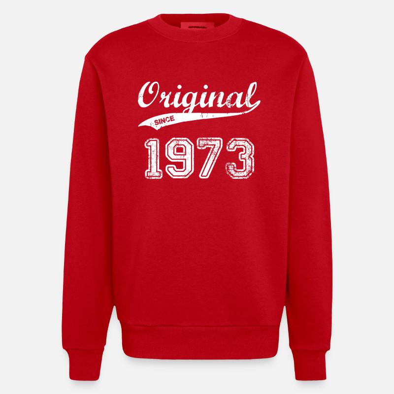 1973 - Heavyweight Oversized Organic Crew Neck Made in EU - Rot