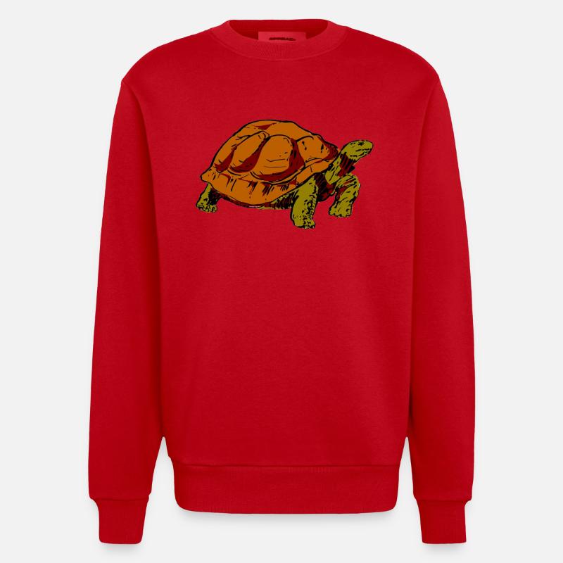 tortue - Sweat bio épais oversize fabriqué en UE - rouge