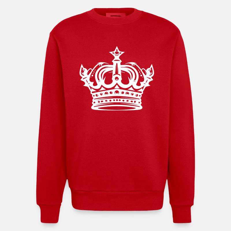 Krone Element - Heavyweight Oversized Organic Crew Neck Made in EU - Rot