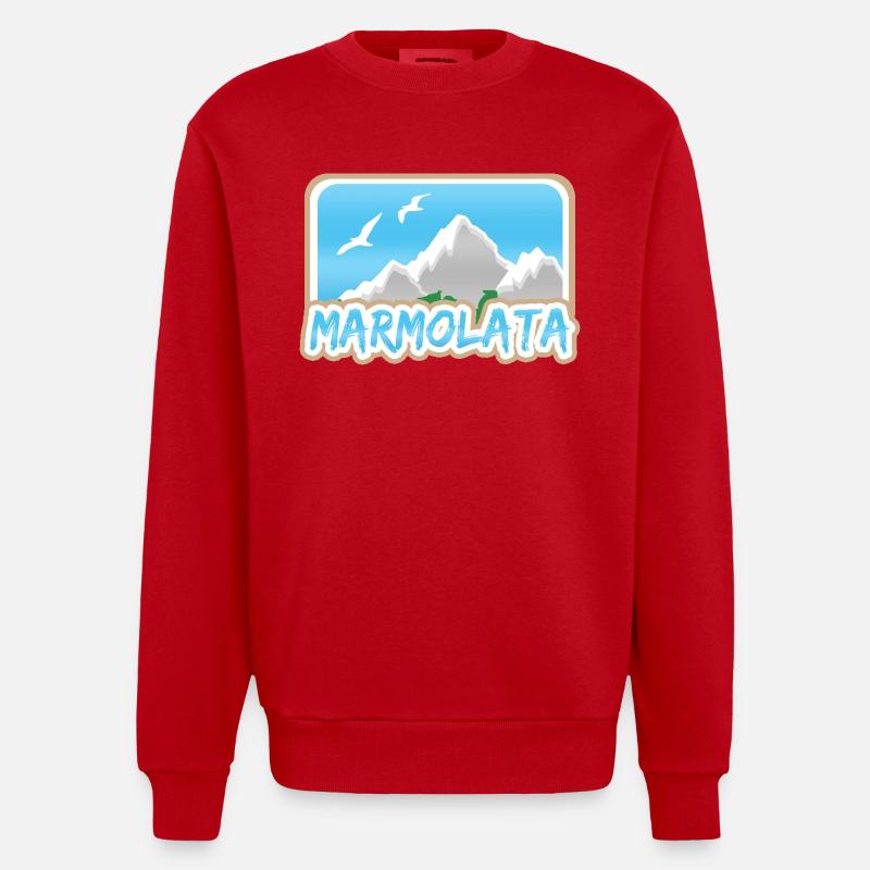 Marmolada as Marmolada - Heavyweight Oversized Organic Crew Neck Made in EU - red