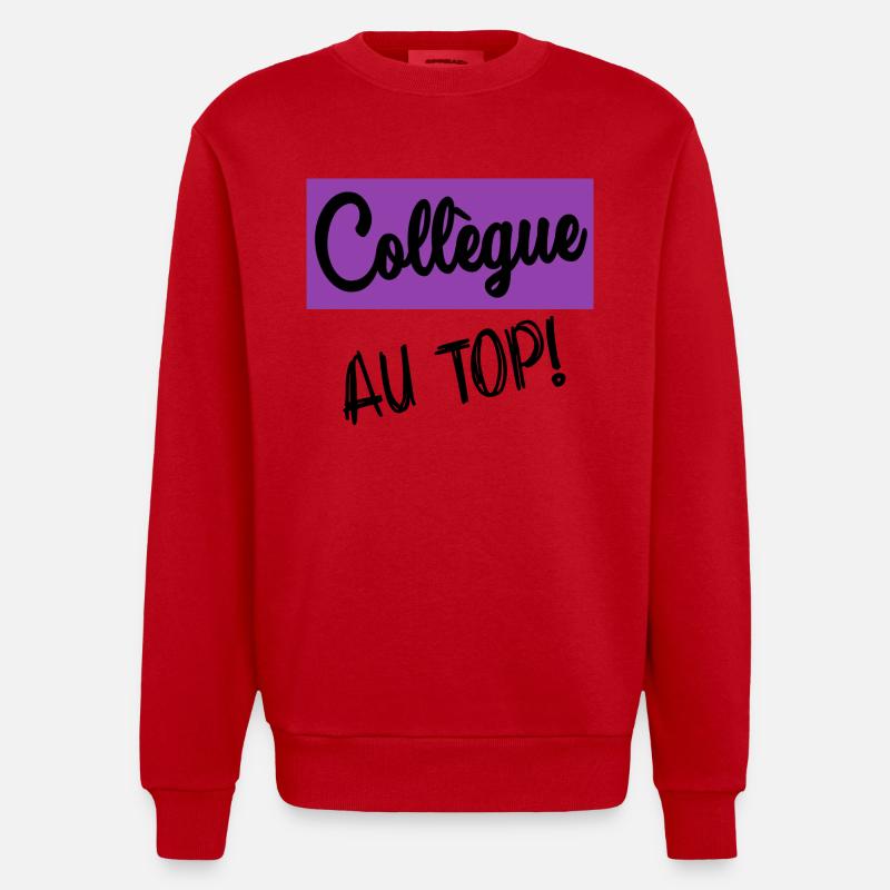 RETRAITE. RETRAITE. RETRAITEE. RETRAITE - Sweat bio épais oversize fabriqué en UE - rouge