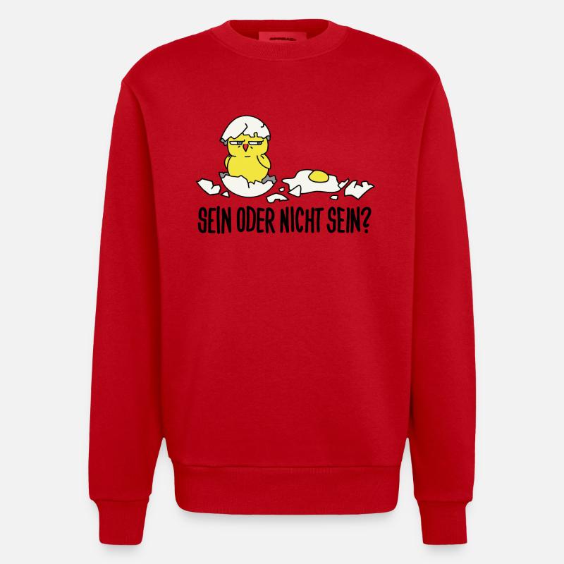 sein oder nicht sein - Heavyweight Oversized Organic Crew Neck Made in EU - Rot