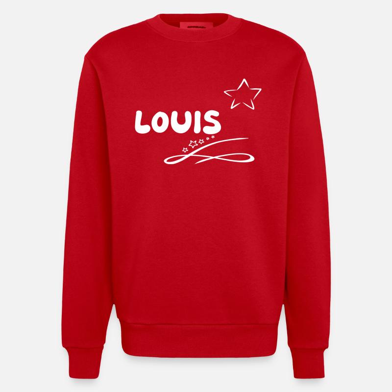 Geschenk Louis - Heavyweight Oversized Organic Crew Neck Made in EU - Rot