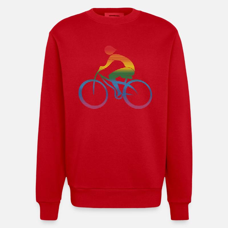 Cyclist - Heavyweight Oversized Organic Crew Neck Made in EU - red