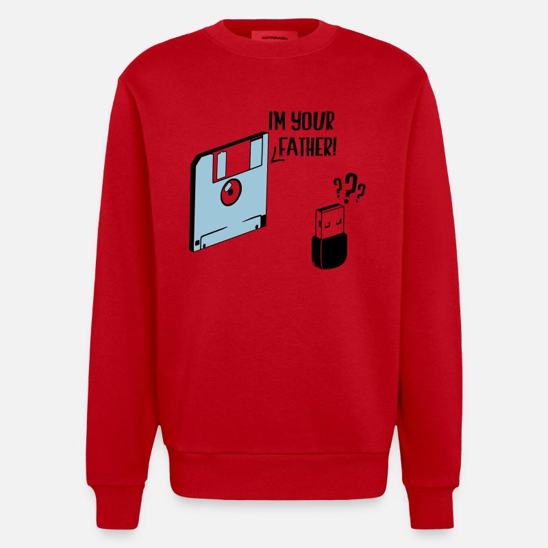 Ich bin dein Vater - Heavyweight Oversized Organic Crew Neck Made in EU - Rot