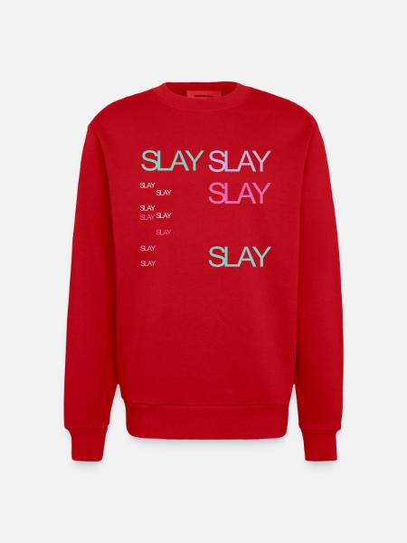 Slay - Heavyweight Oversized Organic Crew Neck Made in EU - red