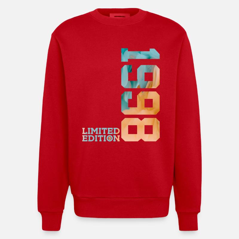 28E ANNIVERSAIRE ÉDITION LIMITÉE 1998 - Sweat bio épais oversize fabriqué en UE - rouge