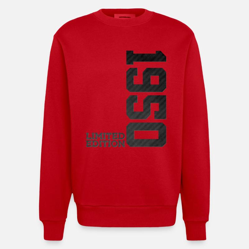 76E ANNIVERSAIRE ÉDITION LIMITÉE 1950 - Sweat bio épais oversize fabriqué en UE - rouge