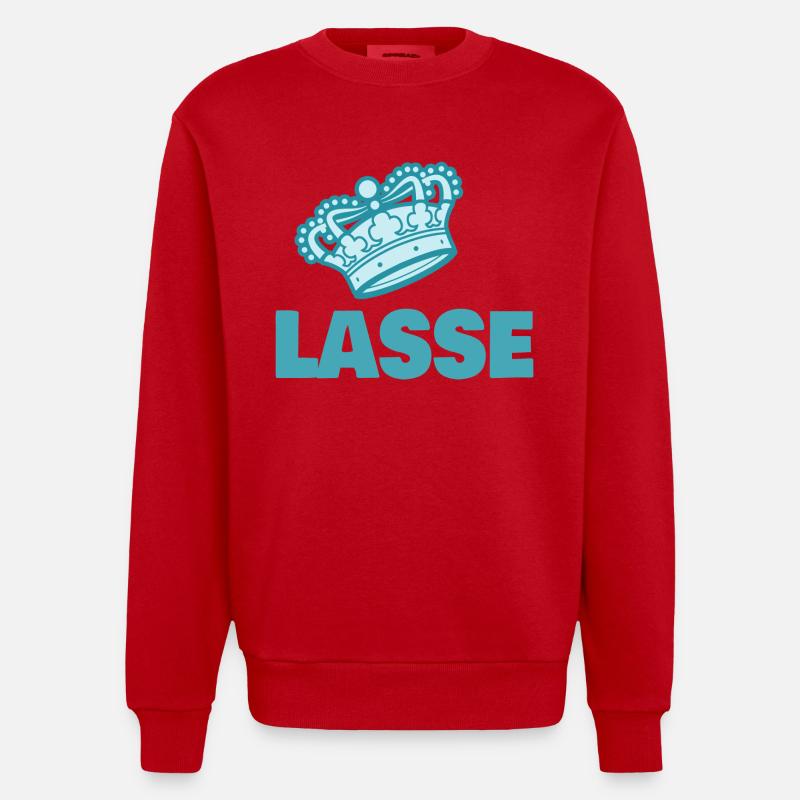 Lasse - Heavyweight Oversized Organic Crew Neck Made in EU - Rot