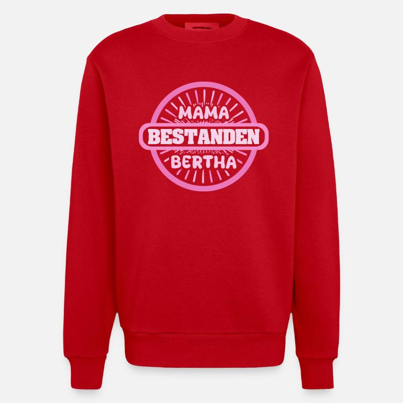 Bertha comme prénom - Sweat bio épais oversize fabriqué en UE - rouge