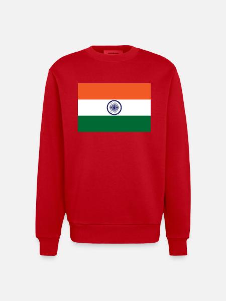 Inde - Sweat bio épais oversize fabriqué en UE - rouge