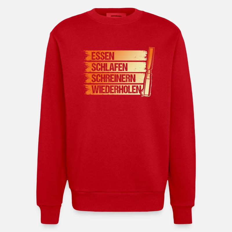 Charpentier, Charpentier, Charpentier - Sweat bio épais oversize fabriqué en UE - rouge