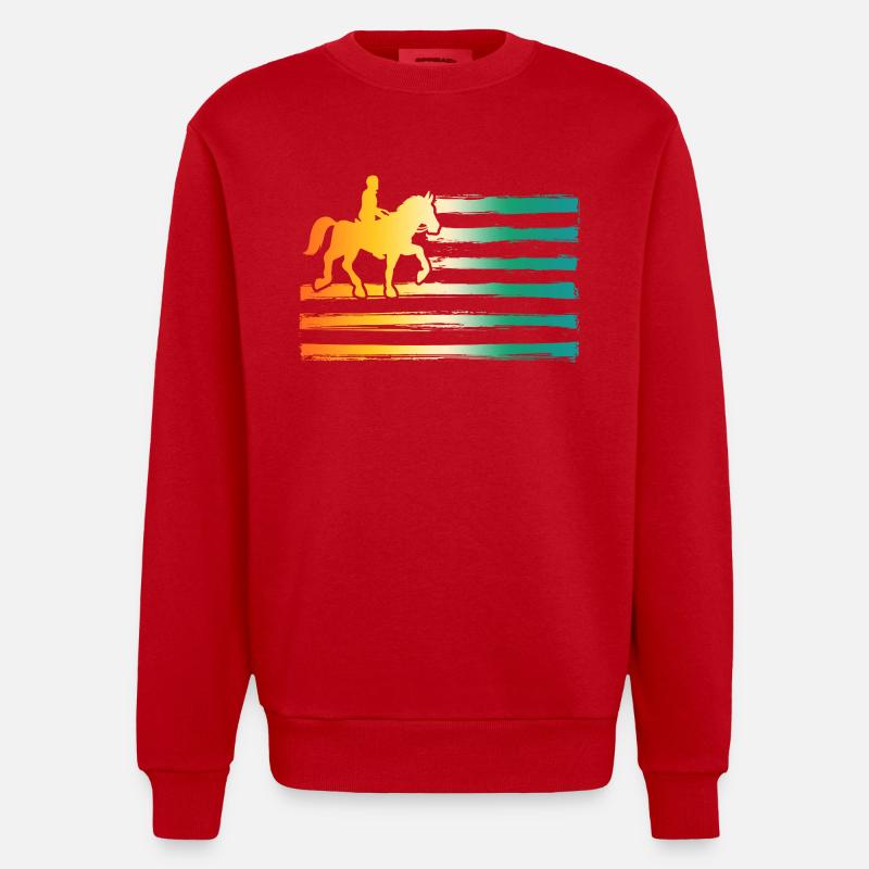 Cheval - Sweat bio épais oversize fabriqué en UE - rouge