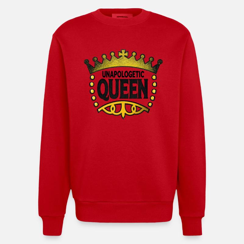 Unverfrorene Königin - Heavyweight Oversized Organic Crew Neck Made in EU - Rot