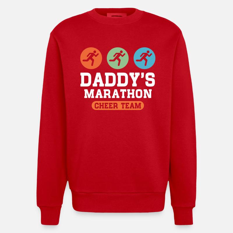 Marathon Cheer Team - Heavyweight Oversized Organic Crew Neck Made in EU - Rot