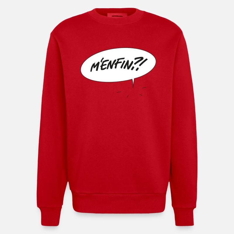 M'enfin - Sweat bio épais oversize fabriqué en UE - rouge