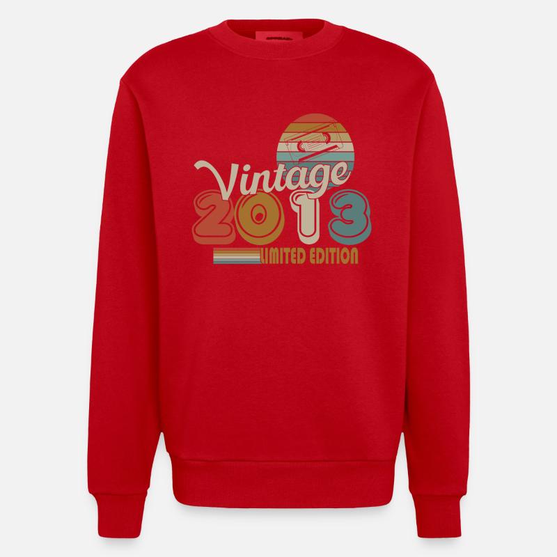 2013 - Sweat bio épais oversize fabriqué en UE - rouge