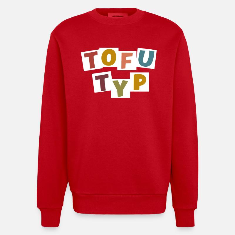Tofu-Typ - Heavyweight Oversized Organic Crew Neck Made in EU - Rot