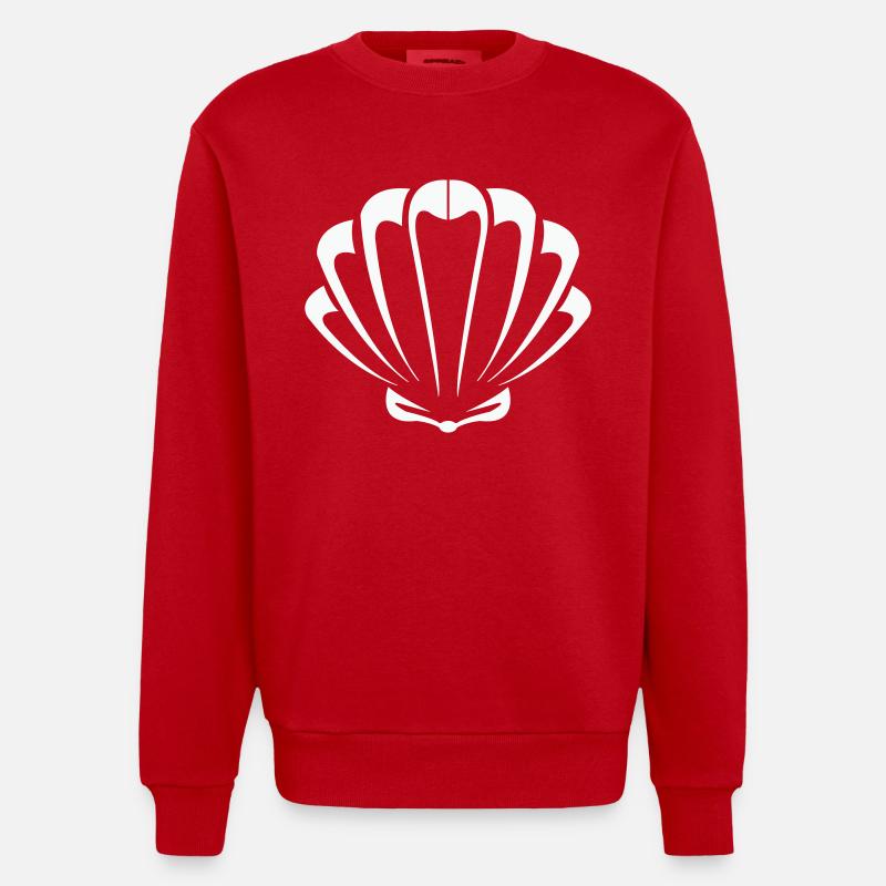 coquille - Sweat bio épais oversize fabriqué en UE - rouge